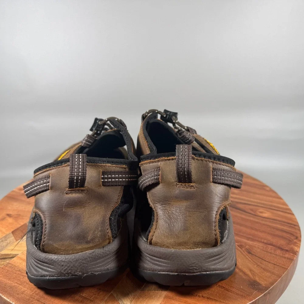 KEEN Arroyo II Mens 10 Hiking Sandals Waterproof Leather Bison Black 1022427